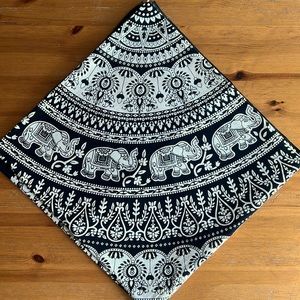 Black and Natural Elephant Mandala Sheet